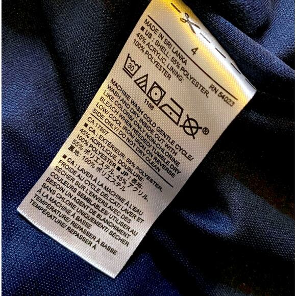 Banana Republic Outlet Blue Black Tweed Faux Wool Mini Skirt Size 4 - Picture 6 of 10